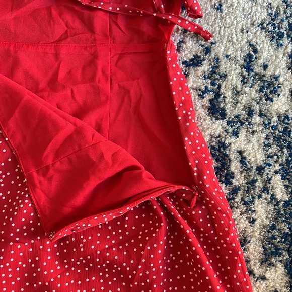 superdown Mercy Polka Dot Dress in Red - Picture 6 of 7